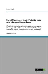 Entwicklung einer neuen Projektgruppe zum leistungsfähigen Team