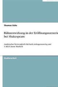 Buhnenwirkung in der Eroeffnungsszenerie bei Shakespeare