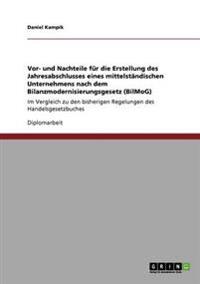 Vor- und Nachteile für die Erstellung des Jahresabschlusses eines mittelständischen Unternehmens nach dem Bilanzmodernisierungsgesetz (BilMoG)