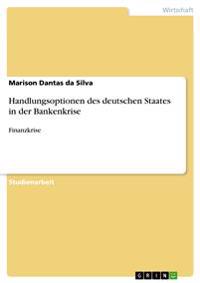 Handlungsoptionen des deutschen Staates in der Bankenkrise