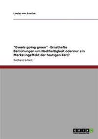 Events going green - Nachhaltigkeit in der Veranstaltungsbranche