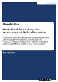 Konzeption & Entwicklung eines Internetshops mit Backend-Integration