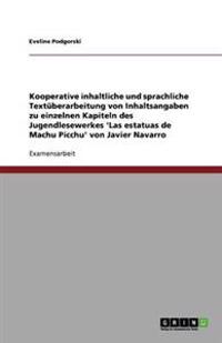 Kooperative inhaltliche und sprachliche Textüberarbeitung von Inhaltsangaben zu einzelnen Kapiteln des Jugendlesewerkes 'Las estatuas de Machu Picchu' von Javier Navarro