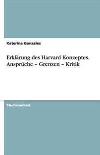 Erklärung des Harvard Konzeptes. Ansprüche - Grenzen - Kritik