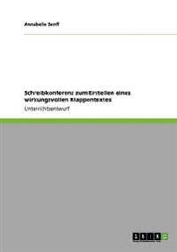 Schreibkonferenz zum Erstellen eines wirkungsvollen Klappentextes