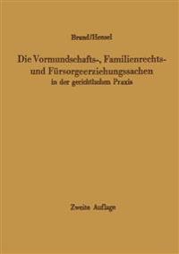 Die Vormundschafts-, Familienrechts- und Fürsorgeerziehungssachen in der gerichtlichen Praxis