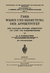 Monographien aus dem Gesamtgebiete der Neurologie und Psychiatrie