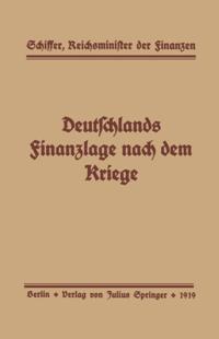 Deutschlands Finanzlage nach dem Kriege