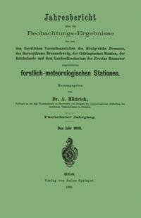Jahresbericht über die Beobachtungs-Ergebnisse