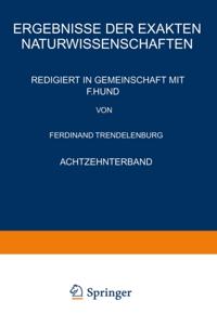 Ergebnisse der Exakten Naturwissenschaften