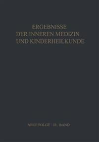 Bokomslag för "Ergebnisse der Inneren Medizin und Kinderheilkunde"