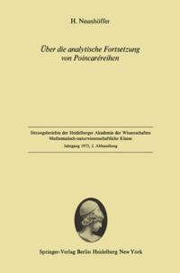 Über die analytische Fortsetzung von Poincaréreihen