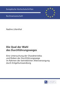Die Qual der Wahl des Durchfuehrungsweges