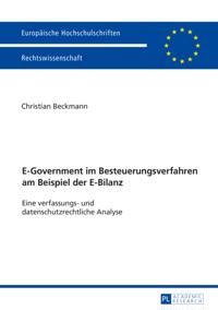 E-Government im Besteuerungsverfahren am Beispiel der E-Bilanz
