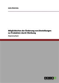 Möglichkeiten der Änderung von Einstellungen zu Produkten durch Werbung