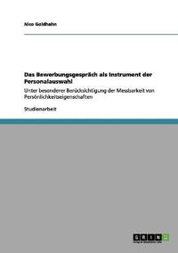 Das Bewerbungsgespräch als Instrument der Personalauswahl