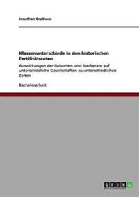Bokomslag for "Klassenunterschiede in den historischen Fertilitätsraten"