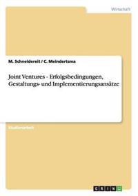 Joint Ventures - Erfolgsbedingungen, Gestaltungs- und Implementierungsansätze