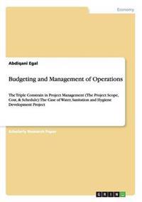 Budgeting and Management of Operations