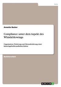 Bokomslag för "Compliance unter dem Aspekt des Whistleblowings"