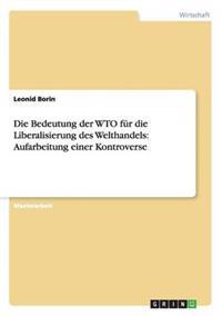 Kirjan kansi "Die Bedeutung der WTO für die Liberalisierung des Welthandels"
