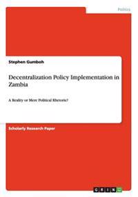Decentralization Policy Implementation in Zambia