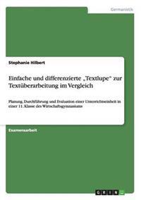 Einfache und differenzierte "Textlupe" zur Textüberarbeitung im Vergleich