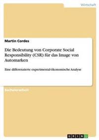 Die Bedeutung von Corporate Social Responsibility (CSR) für das Image von Automarken
