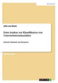 Erste Ansätze zur Klassifikation von Unternehmensskandalen