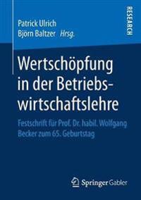 Wertschöpfung in der Betriebswirtschaftslehre