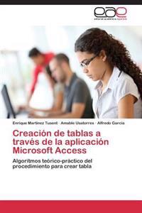 Creacion de Tablas a Traves de La Aplicacion Microsoft Access
