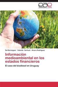 Información medioambiental en los estados financieros