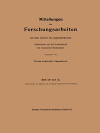 Forschungsarbeiten auf dem Gebiete des Ingenieurwesens