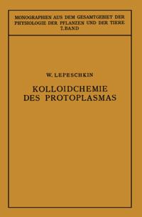 Monographien aus dem Gesamtgebiet der Physiologie der Pflanzen und der Tiere