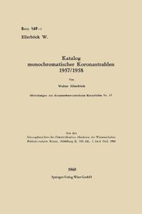 Katalog monochromatischer Koronastrahlen 1957/1958