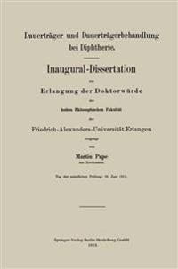 Dauerträger und Dauerträgerbehandlung bei Diphtherie