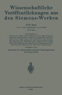 Wissenschaftliche Veröffentlichungen aus den Siemens-Werken