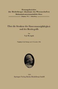 Über die Struktur der Sinnesmannigfaltigkeit und der Reizbegriffe