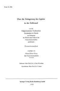 Über die Einlagerung des Lignins in der Zellwand