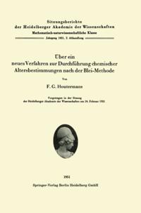 Über ein neues Verfahren zur Durchführung chemischer Altersbestimmungen nach der Blei-Methode
