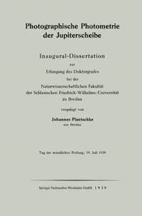 Photographische Photometrie der Jupiterscheibe