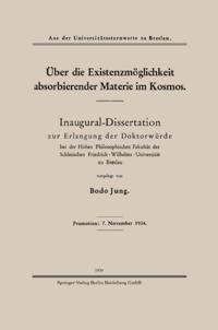 Über die Existenzmöglichkeit absorbierender Materie im Kosmos