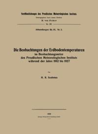 Veröffentlichungen des Königlich Preußischen Meterologischen Instituts
