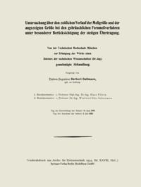 Untersuchung über den zeitlichen Verlauf der Meßgröße und der angezeigten Größe bei den gebräuchlichen Fernmeßverfahren unter besonderer Berücksichtigung der stetigen Übertragung