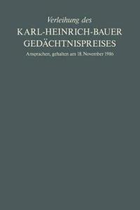 Verleihung des Karl-Heinrich-Bauer Gedächtnispreises