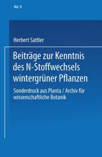 Beiträge zur Kenntnis des N-Stoffwechsels wintergrüner Pflanzen