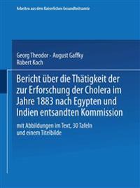 Bericht über die Thätigkeit der zur Erforschung der Cholera im Jahre 1883 nach Egypten und Indien entsandten Kommission