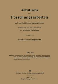 Forschungsarbeiten auf dem Gebiete des Ingenieurwesens