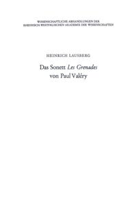 Das Sonett Les Grenades von Paul Valéry