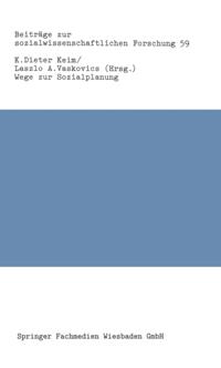 Beiträge zur sozialwissenschaftlichen Forschung